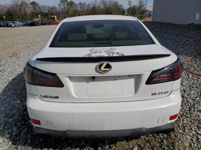 JTHBK262362008080 - 2006 LEXUS IS 250 WHITE photo 6