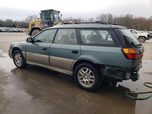 4S3BH665XY7646981 - 2000 SUBARU LEGACY OUTBACK GREEN photo 2