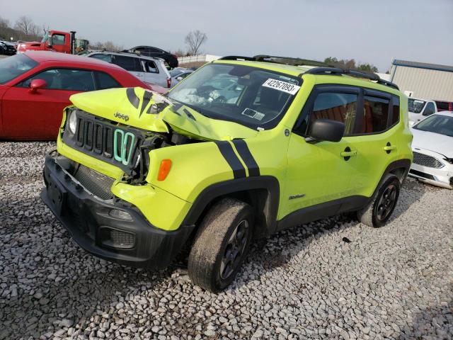 ZACCJBAB9HPF96673 - 2017 JEEP RENEGADE SPORT Կանաչ լուսանկար 2