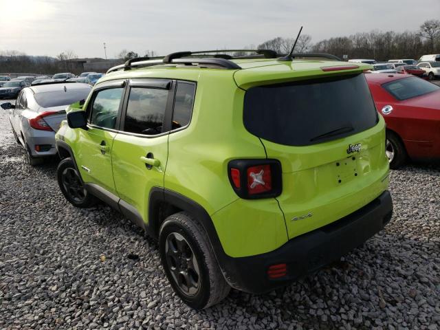 ZACCJBAB9HPF96673 - 2017 JEEP RENEGADE SPORT Կանաչ լուսանկար 3