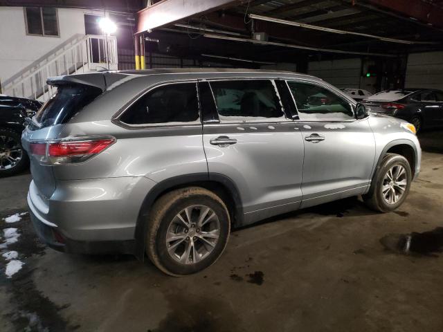 5TDJKRFH7ES023909 - 2014 TOYOTA HIGHLANDER XLE SILVER photo 3