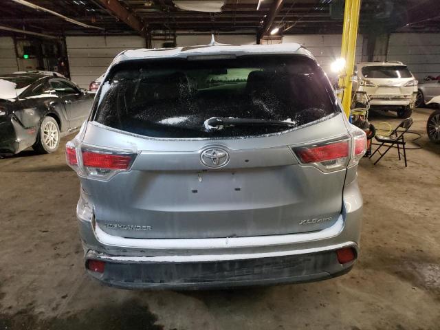 5TDJKRFH7ES023909 - 2014 TOYOTA HIGHLANDER XLE SILVER photo 6