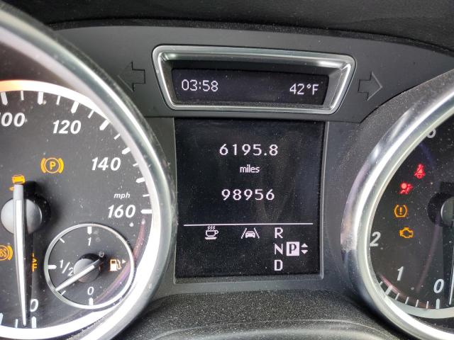 4JGDA5HB7CA032407 - 2012 MERCEDES-BENZ ML 350 4MATIC GRAY photo 9