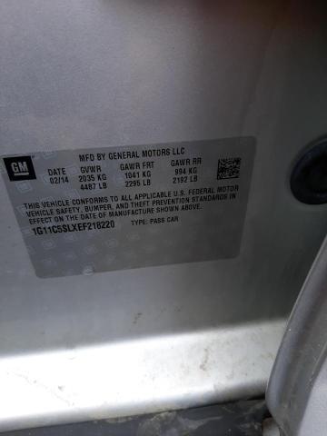 1G11C5SLXEF218220 - 2014 CHEVROLET MALIBU 1LT SILVER photo 13