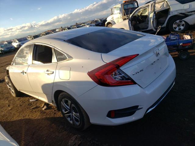 19XFC2F62KE020849 - 2019 HONDA CIVIC LX WHITE photo 2