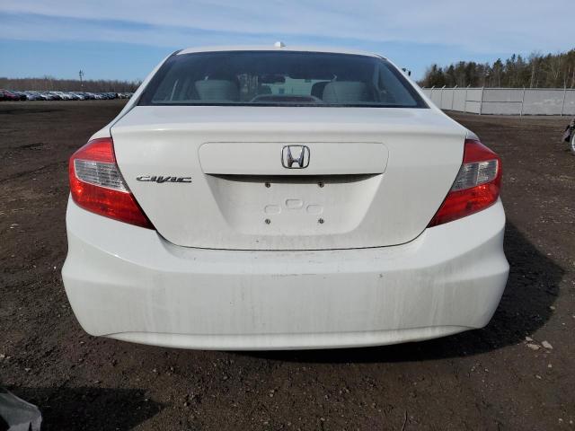 2HGFB2F93CH037129 - 2012 HONDA CIVIC EXL WHITE photo 6