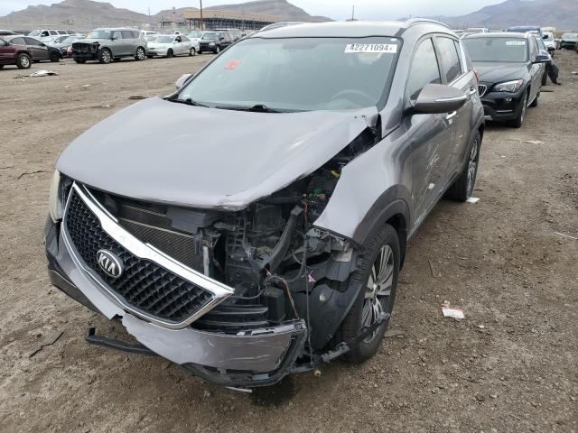 KNDPC3AC6F7689946 - 2015 KIA SPORTAGE EX GRAY photo 1