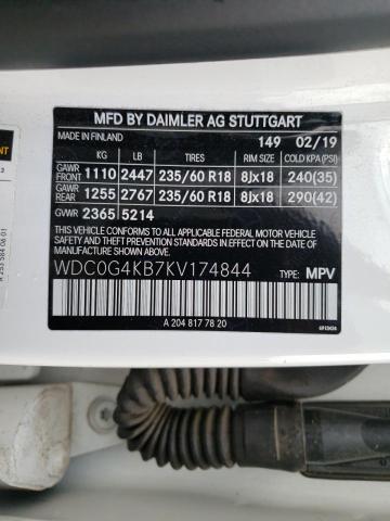 WDC0G4KB7KV174844 - 2019 MERCEDES-BENZ GLC 300 4MATIC WHITE photo 13