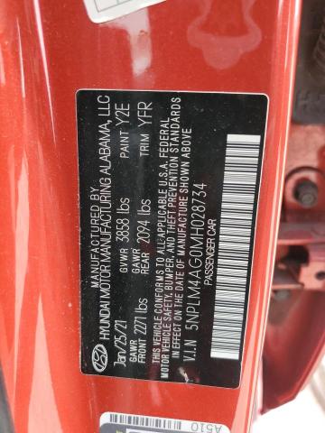 5NPLM4AG0MH028734 - 2021 HYUNDAI ELANTRA SEL RED photo 13