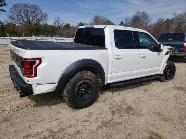 1FTFW1RG0JFD80955 - 2018 FORD F150 RAPTOR WHITE photo 3