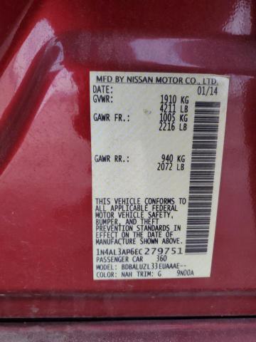 1N4AL3AP6EC279751 - 2014 NISSAN ALTIMA 2.5 RED photo 12