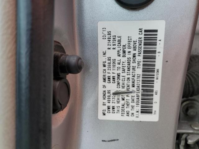 19UUA8F5XDA013792 - 2013 ACURA TL TECH SILVER photo 12