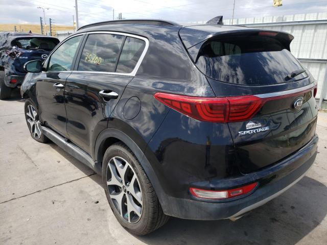 KNDPRCA61J7353588 - 2018 KIA SPORTAGE SX BLACK photo 3