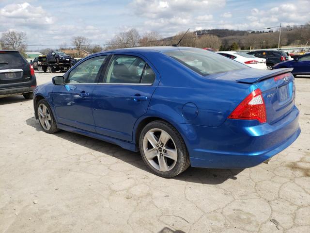 3FAHP0KCXCR190566 - 2012 FORD FUSION SPORT BLUE photo 2
