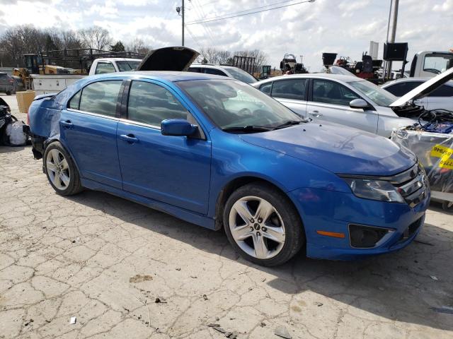 3FAHP0KCXCR190566 - 2012 FORD FUSION SPORT BLUE photo 4