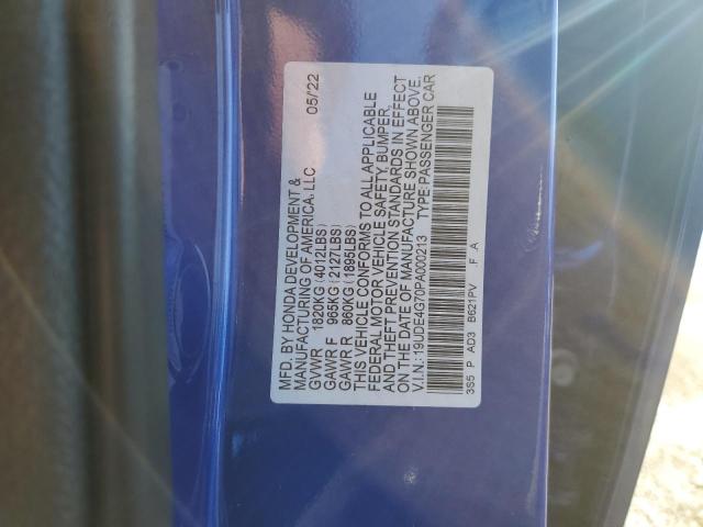 19UDE4G70PA000213 - 2023 ACURA INTEGRA A-SPEC TECH BLUE photo 12