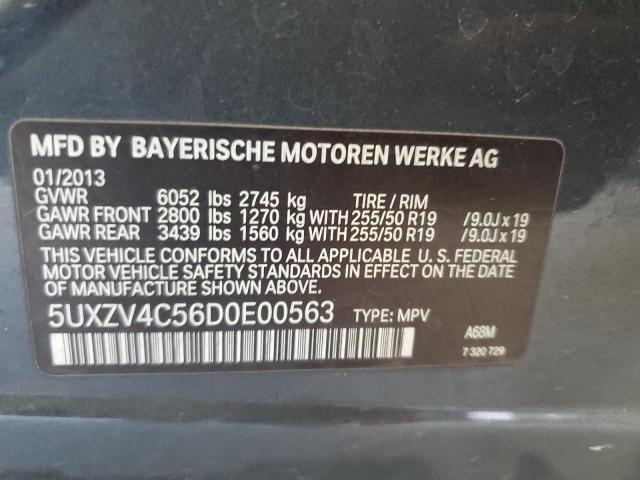 5UXZV4C56D0E00563 - 2013 BMW X5 XDRIVE35I GRAY photo 14