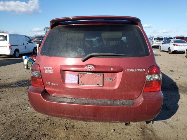 JTEEP21A470214743 - 2007 TOYOTA HIGHLANDER SPORT BURGUNDY photo 6