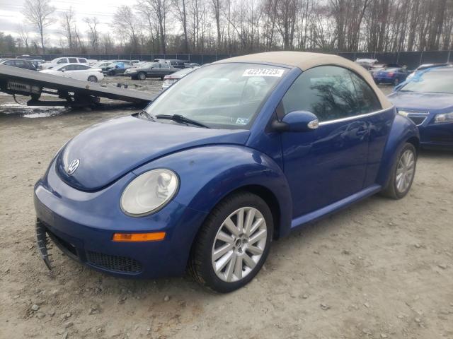 3VWRF31Y28M418075 - 2008 VOLKSWAGEN NEW BEETLE CONVERTIBLE SE BLUE photo 1