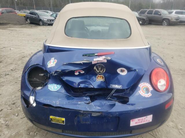 3VWRF31Y28M418075 - 2008 VOLKSWAGEN NEW BEETLE CONVERTIBLE SE BLUE photo 6