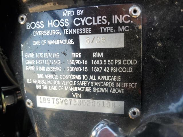 1B9TSVC739D285108 - 2009 BOSS MOTORCYCLE BLACK photo 10