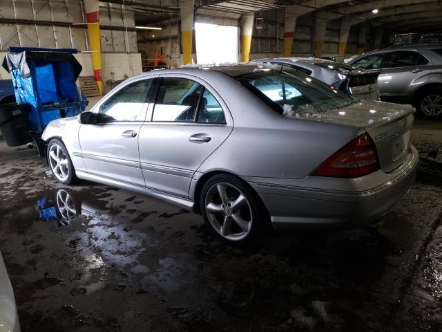 WDBRF40J75F683761 - 2005 MERCEDES-BENZ C 230K SPORT SEDAN SILVER photo 2