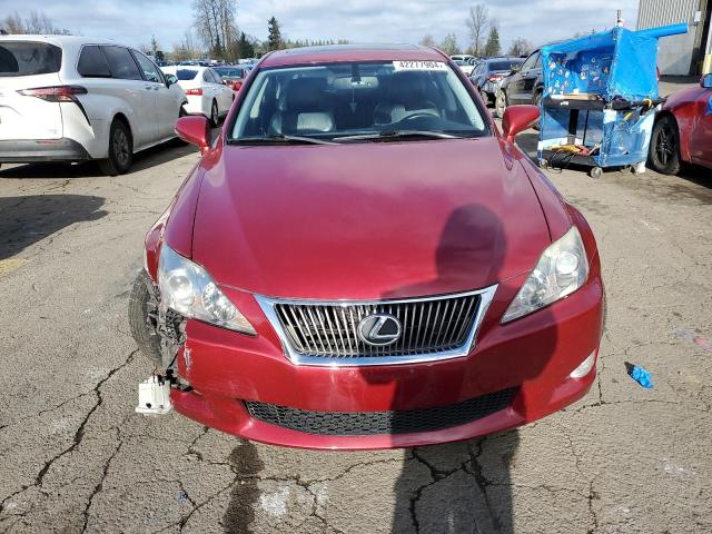 JTHBF5C29A5116317 - 2010 LEXUS IS 250 RED photo 5