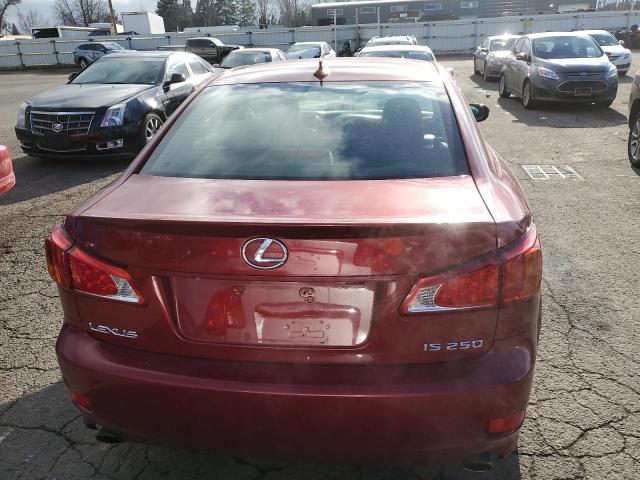 JTHBF5C29A5116317 - 2010 LEXUS IS 250 RED photo 6