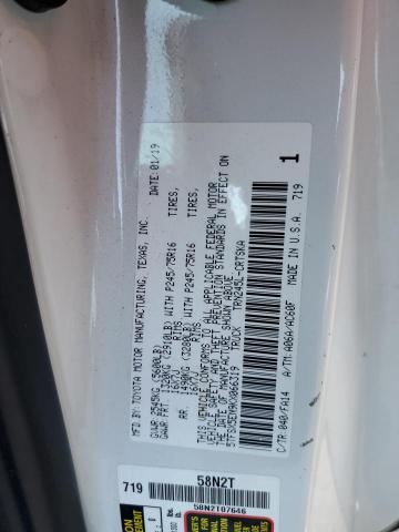 5TFSX5EN9KX066319 - 2019 TOYOTA TACOMA ACCESS CAB თეთრი ფოტო 12