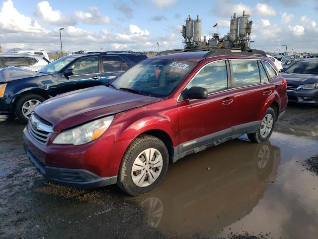 4S4BRBAC9B3401546 - 2011 SUBARU OUTBACK 2.5I RED photo 1