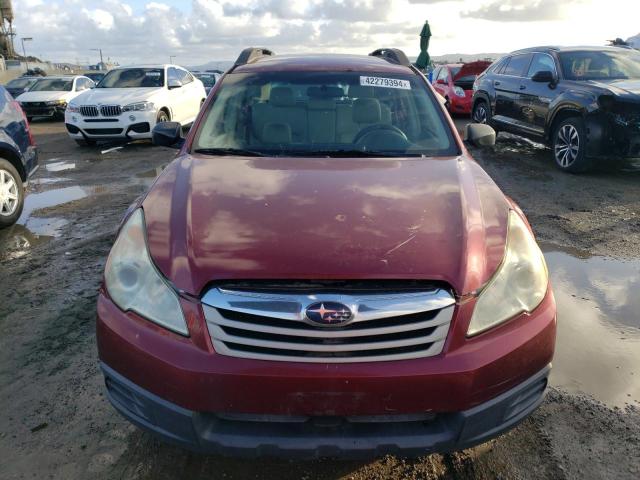 4S4BRBAC9B3401546 - 2011 SUBARU OUTBACK 2.5I RED photo 5