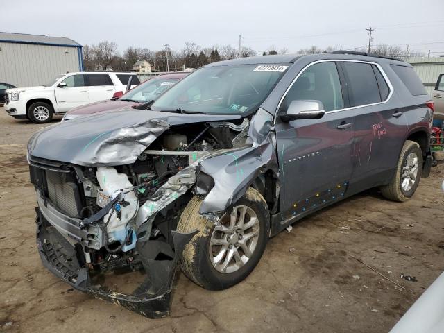 1GNERGKW1MJ186483 - 2021 CHEVROLET TRAVERSE LT GRAY photo 1