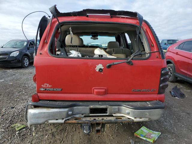 1GNEK13T01J137079 - 2001 CHEVROLET TAHOE K1500 RED photo 6