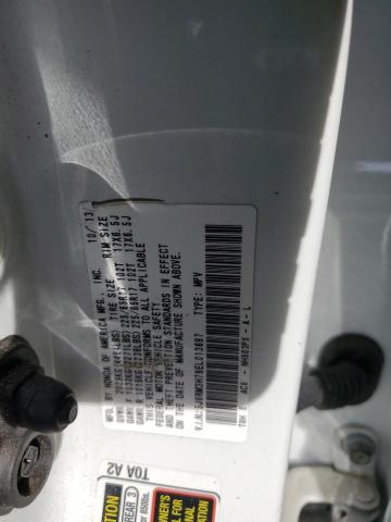 5J6RM3H79EL013697 - 2014 HONDA CR-V EXL WHITE photo 13