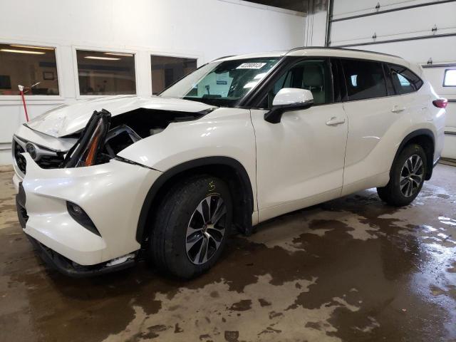 5TDGZRBH1LS034526 - 2020 TOYOTA HIGHLANDER XLE WHITE photo 1