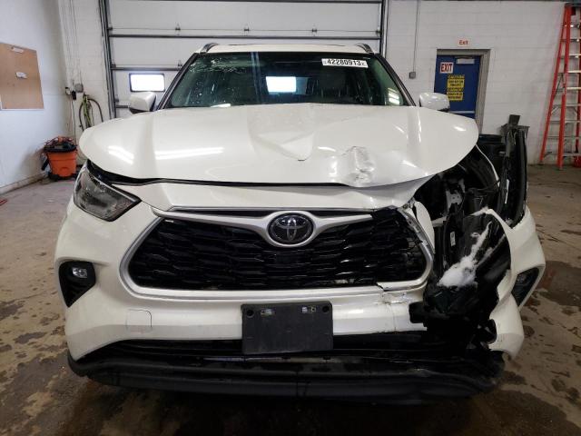 5TDGZRBH1LS034526 - 2020 TOYOTA HIGHLANDER XLE WHITE photo 5