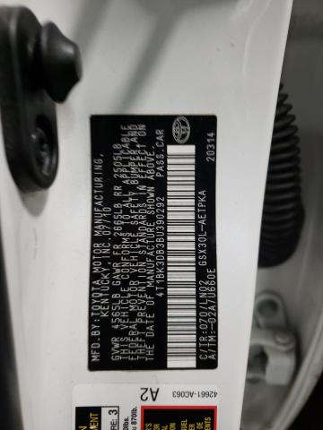 4T1BK3DB3BU390292 - 2011 TOYOTA AVALON BASE 白色 照片 12