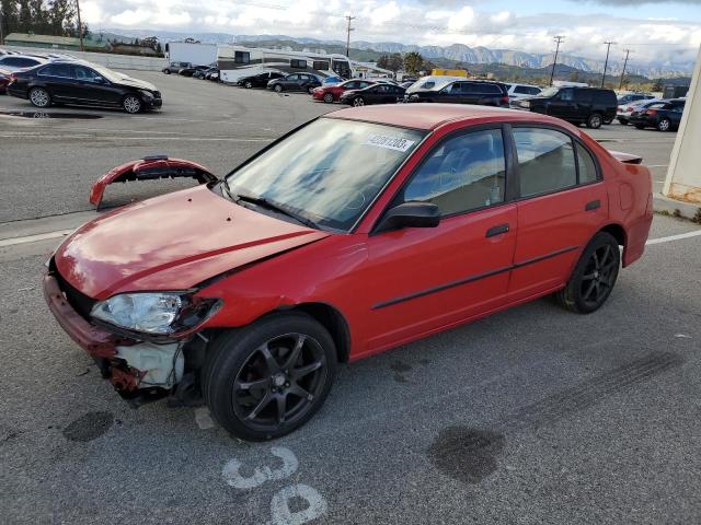 1HGES16325L021026 - 2005 HONDA CIVIC DX VP RED photo 1