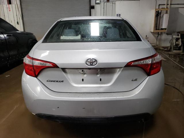 2T1BURHE1EC222707 - 2014 TOYOTA COROLLA L SILVER photo 6