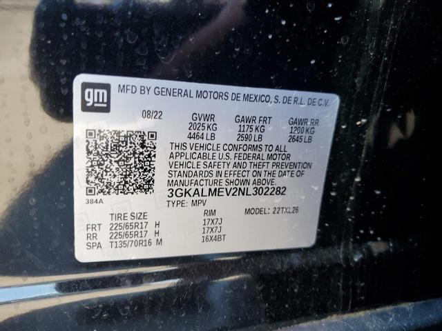 3GKALMEV2NL302282 - 2022 GMC TERRAIN SLE BLACK photo 13