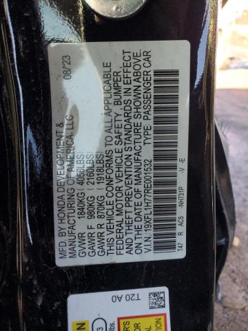 19XFL1H77RE001532 - 2024 HONDA CIVIC EXL Qara foto 12