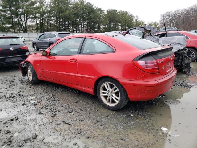 WDBRN40J53A506414 - 2003 MERCEDES-BENZ C 230K SPORT COUPE RED photo 2