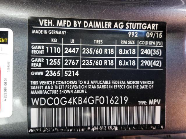 WDC0G4KB4GF016219 - 2016 MERCEDES-BENZ GLC 300 4MATIC GRAY photo 13