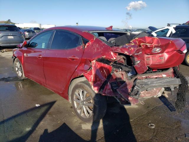 5NPDH4AE0GH661391 - 2016 HYUNDAI ELANTRA SE RED photo 2