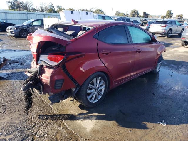 5NPDH4AE0GH661391 - 2016 HYUNDAI ELANTRA SE RED photo 3