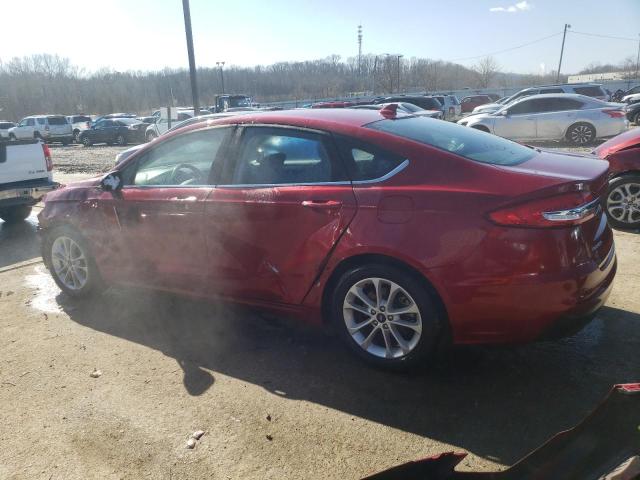 3FA6P0HD8KR161234 - 2019 FORD FUSION SE RED photo 2