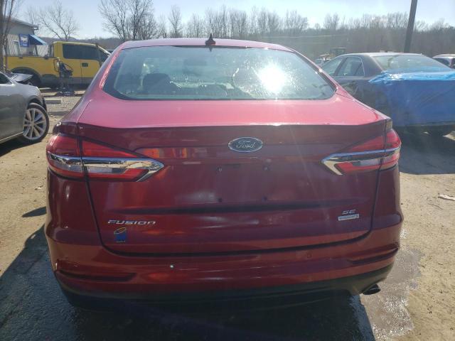 3FA6P0HD8KR161234 - 2019 FORD FUSION SE RED photo 6