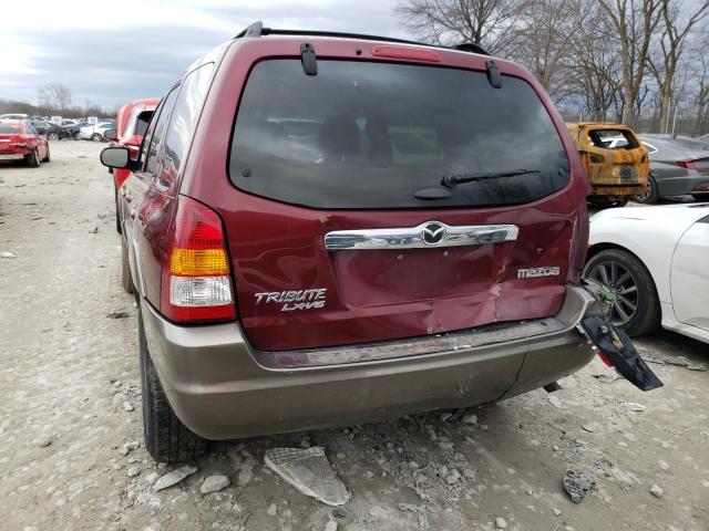 4F2CZ04173KM12415 - 2003 MAZDA TRIBUTE LX MAROON photo 6