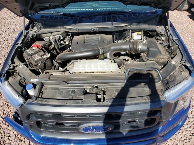1FTEW1C88NKF00964 - 2022 FORD F150 SUPERCREW BLUE photo 11