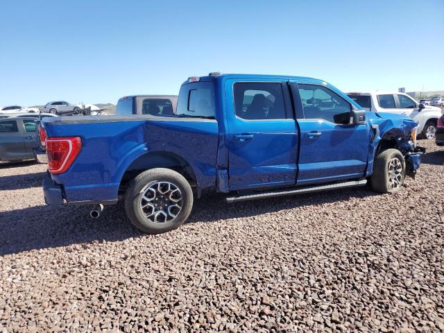 1FTEW1C88NKF00964 - 2022 FORD F150 SUPERCREW BLUE photo 3